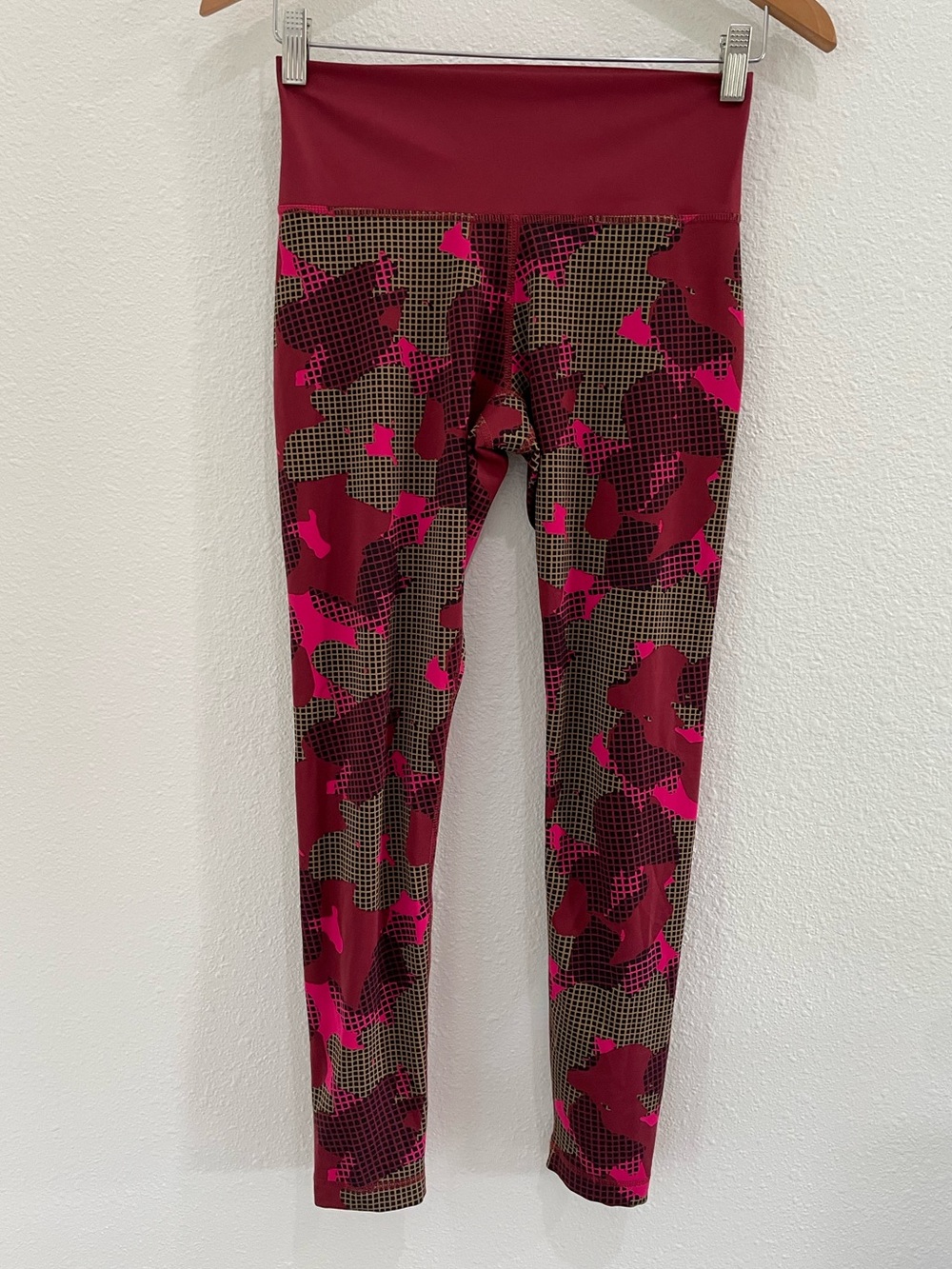 Adidas Stella McCartney Athletic Camo Leggings Pink Workout Run Colorful